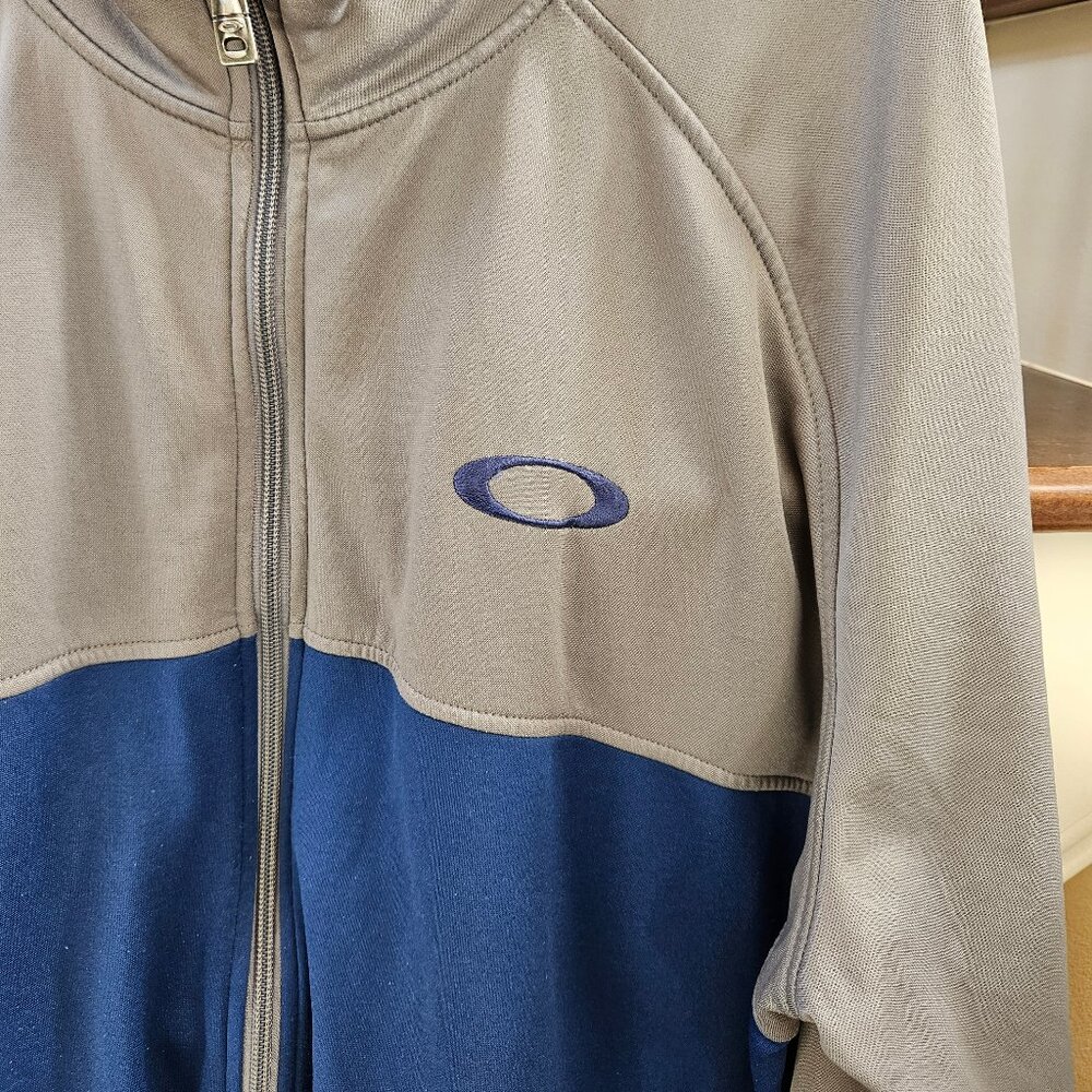 Vintage Oakley Men's "Track" Jacket, Gray/Blue, Sz XXL - Picture 7 of 16